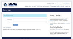 Desktop Screenshot of members.manaonline.org